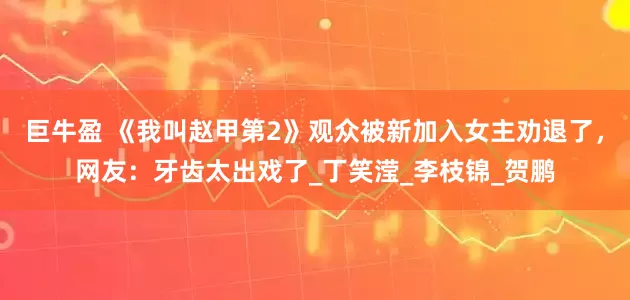 巨牛盈 《我叫赵甲第2》观众被新加入女主劝退了，网友：牙齿太出戏了_丁笑滢_李枝锦_贺鹏